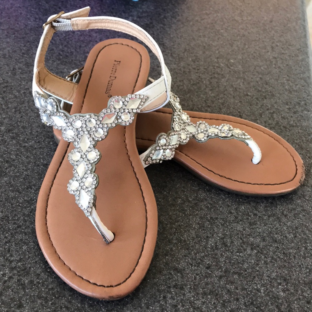 Used Youth Girls Dressy Thong Sandal Size 12